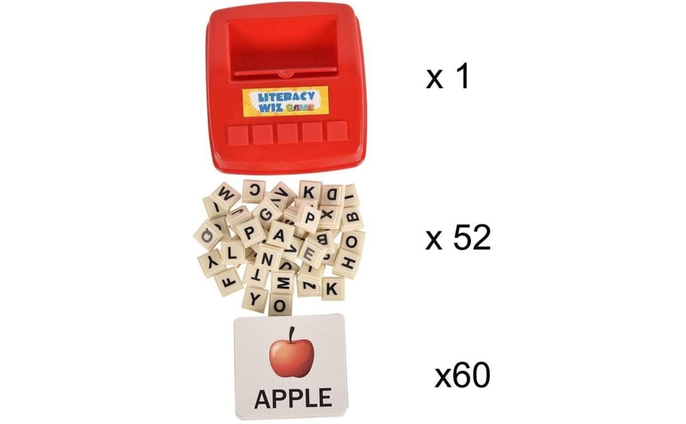 Literacy-Fun-Game-Matching-Letter-Game-60-Flash-Cards-English-Word-Spelling-Memory-Puzzle-Board-Sigh-lrm010